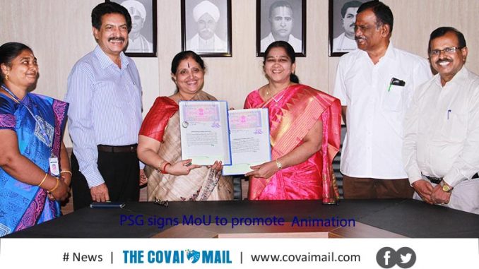 PSG signs MoU to promote Student's interest in Animation - The Covai Mail