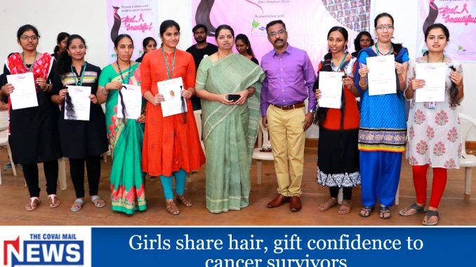 Girls share hair, gift confidence to cancer survivors - The Covai Mail